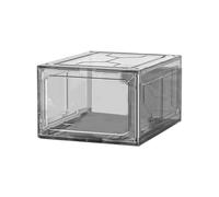 Kioball Scatola per Scarpe Sportive in Plastica Scatola per Scarpe in Plastica Scatola per Scarpe Antipolvere Scatola per Scarpe Impilabile Scatola per Riporre Scarpe Nero