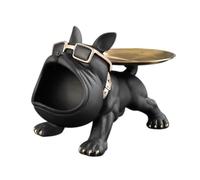 Kioball Scatola Portaoggetti in Resina A Forma di Bulldog, Scultura Artistica per La Decorazione della Casa, Contenitore Multifunzionale per Caramelle.