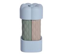 Kioball Set di 4 Flaconi Portatili In Silicone A Prova di Perdite - Contenitori per Liquidi Ricaricabili e Comprimibili per Lozione, Azzurro