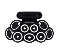 Kioball Set di Batteria Elettronica USB Roll-Up Silicon Drums Pad Digitale Pieghevole Elettrico Portatile per Esercitarsi con Pedale
