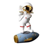 Kioball Spaceman Sculture Resina Musica Astronauta Decorazioni per la Casa Figurine Desktop Decorazione per la Casa Modello di Astronauta Statua D