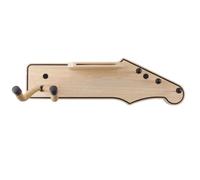 Kioball Supporto da Parete per Chitarra In Legno con Porta Plettro per Chitarra Acustica o Elettrica, Ukulele, Basso Stile 1