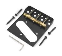Kioball TL Pickup per Chitarra Bridge Style TL Pickup In Metallo con Sellette In Compensate Sellette In Compensate con Lati Piatte e Tagliati Nero