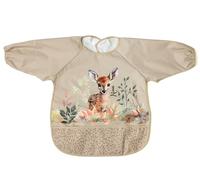 Kiokids Bavaglino Impermeabile Con Maniche Di Cervo Beige