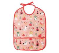 Kiokids | Bavaglino impermeabile rosa in silicone | con raccogli briciole e chiusura regolabile | morbido, flessibile e riutilizzabile | ideale per mangiare senza sporcarsi | Design unisex lavabile e