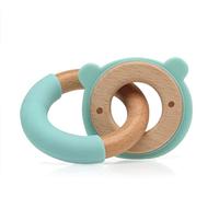 Kiokids Massaggiagengive Legno E Silicone Orso Verde