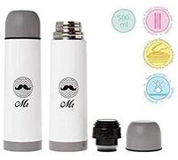 KIOKIDS Mr. - Thermos in acciaio inox, unisex, colore: bianco
