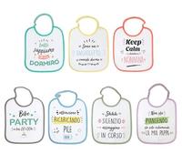Kiokids Set 7 Bavaglini Con Frasi Divertenti In Italiano