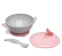Kiokids Set Ciotola E Cucchiaio Rosa 300ml