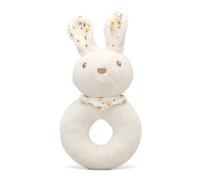 KIOKIDS Sonaglio di peluche coniglietto per bambini | giocattolo sensoriale con suono morbido | sensazione extra piacevole | adatto dalla nascita | facile da tenere | design unisex lavabile | primo