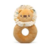 KIOKIDS | Sonaglio peluche leone per bambini | morbido e sicuro dalla nascita | stimola l'orecchio, il tatto e la coordinazione | facile da afferrare per le mani piccole, lavabile e adatto per il
