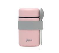 Kiokids Termos Pappine Acciaio Inossidabile 500 Ml Con Cucchiaio Rosa