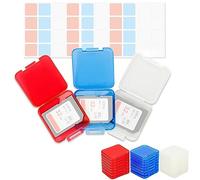 Kiorafoto 24 custodie per schede SD in plastica trasparente multicolore, per 24 schede SD, SDXC, SDHC, trasparenti, per riporre gioielli, con etichette