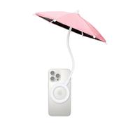 Kiorafoto Ombrello per cellulare, parasole da esterno per cellulare, con design ad angolo regolabile e anello girevole, compatibile con iPhone 17, 16, 15, 14, 13, 12 Pro Max Plus