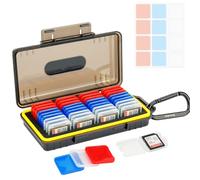 Kiorafoto Porta Schede SD per 36 Scheda SD SDXC SDHC, Con porta sd card a 3 colori, Impermeabile, Anti-urto, Anti-polvere, con Etichette Custodia per Schede di Memoria