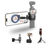 Kiorafoto Supporto magnetico per telefono per Pocket 3, gabbia Pocket3 staccabile con supporto magnetico per telefono, impugnatura regolabile per iPhone 16/15/14/13 Pro Max e Pocket 3 Creator Combo
