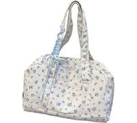 Kioriur Borsa a soffio da viaggio floreale, Borsa con tappo floreale per donne,Borsa a tracolla a spalla con un arco | Bella settimana, blu, Se référer au descriptif, Fare riferimento alla descrizione