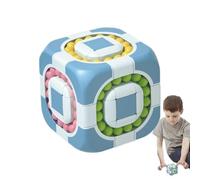 Kioriur Giocattolo di puzzle di fagioli magici - Magic Bean rotante 2 in 1 Magic Bean Cube - Giocattoli educativi di decompressione di puzzle per bambini, bambini