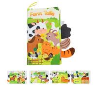 Kioriur Libri accartocciati per Bambini,Libri in Tessuto per Bambini,Libri per Bambini Tails Libri sensoriali per - Libri interattivi per Tutti, Giocattoli di apprendimento prescolari