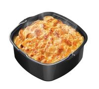 Kioriur Teglia per torta friggitrice ad aria, teglia per friggitrice ad aria | Tortiera quadrata in acciaio e alluminio per uso alimentare, pentole antiaderenti,