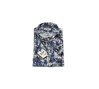 Kiosa by Matteo Bosio KIOSA Camicia da Uomo in Lino, Disegno 17, Taglia 41