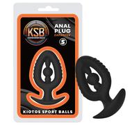Kiotos - plug anale in silicone con dilatatore S (nero)