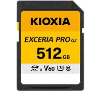 KIOXIA EXCERIA PRO G2 SDXC UHS-II V60/V90 64GB-512GB 300-310MB/s 5 anni di...
