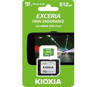 KIOXIA Micro SD 512GB EXCERIA High Endurance UHS-I C10 R98 con Adattatore