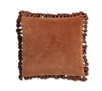 Kip&Co Copertura Per Cuscino In Velluto Cannella Con Frange Da 20 Pollici