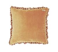 Kip&Co Copertura Per Cuscino In Velluto Pesca Con Frange Da 20 Pollici