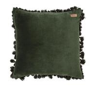 Kip&Co Copertura Per Cuscino In Velluto Verde Kombu Con Frange Da 20 Pollici