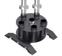 Kipika Supporto per bilanciere girevole a 5 scomparti con base ad arco, supporto per bilanciere olimpico girevole, supporto per bilanciere da 5,1 cm, per garage, casa, palestra commerciale, in acciaio