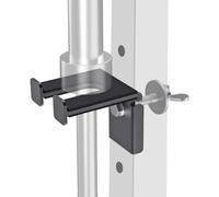 Kipika Supporto per bilanciere olimpico per Power Rack da 5,1 x 5,1 cm con fori da 1,3 cm, gancio per barra singola, montaggio senza trapano, accessorio per palestra in acciaio resistente