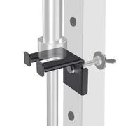 Kipika Supporto per bilanciere olimpico per power rack da 7,6 x 7,6 cm con fori da 2,5 cm, gancio per barra singola, montaggio a scorrimento senza fori, accessorio per la palestra in acciaio