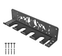 Kipika Supporto versatile per bilanciere da parete con 7 ganci per 4 bilancieri, può contenere barre di dimensioni inferiori a 33 mm e accessori per il fitness, salvaspazio, organizzazione della