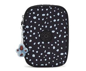 Kipling 100 Pens, Astuccio Unisex - Bambini e ragazzi, Nero (Macchie Pazzi), 21 cm