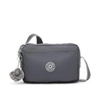 Kipling Abanu M Borsa a Tracolla, Borsa Media Leggera con Scomparti con Zip Multipli, Tracolla Regolabile & Resistente Borsa da Viaggio Quotidiana - Moonlit Grey