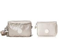 Kipling Abanu Multi Borsa a tracolla Donna, Argento (Metallic Glow), 19x13x8 cm