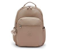 Kipling Seoul Zaino per Laptop 27L, Adatto per Laptop 15", Nylon Idrorepellente, Zaino da Giorno Leggero per Scuola & Viaggio con Tasche Organizer, Spallacci Comodi - Tan Beige