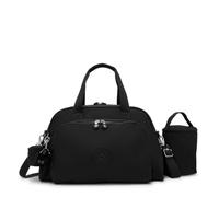 Kipling Camama Borsa per Neonato, Borsa Fasciatoio Leggera con Scomparti Multipli, Tracolla Regolabile & Materassino per Il Cambio, Pratica Borsa da Viaggio per Neonato - Tiny Black Noir