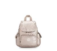 Kipling City Pack Mini, Zaino Piccolo, Metallic Glow (Argento)