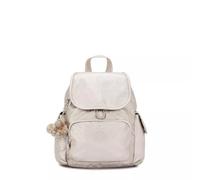 Kipling City Pack Mini, Zaino Piccolo, Metallic Glow (Argento)