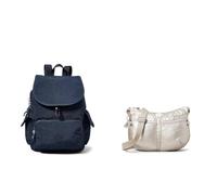 Kipling City Pack S, Zaino Donna, Blu (Blue Blue 2), Taglia unica IZELLAH, Borse a Tracolla, Donna, Argento (Metallic Glow), Taglia unica