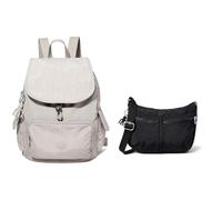 Kipling City Pack S, Zaino Donna, Grigio (Grey), Taglia unica IZELLAH, Borse a Tracolla, Donna, Nero Noir, Taglia unica