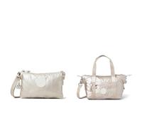 Kipling CREATIVITY XB, Pochette, Donna, Metallic Glow, Taglia unica ART MINI, Borse a Tracolla, Donna, Argento (Metallic Glow), Taglia unica