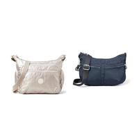 Kipling GABBIE, Borsa a Tracolla, Donna, Argento (Metallic Glow), Taglia unica IZELLAH, Borse a Tracolla, Donna, Blue Blue 2, Taglia unica