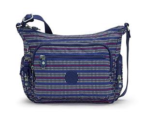Kipling Gabbie S - Borsa a tracolla da donna, taglia unica, Blu (Stampa geometrica blu.), One Size