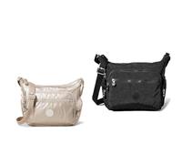 Kipling GABBIE S, Borsa a Tracolla, Donna, Argento (Metallic Glow), Taglia unica GABBIE, Borsa a Tracolla, Donna, Nero Noir, Taglia unica