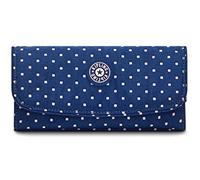 Kipling Portafogli Donna Money Land, 3x18.5x10 cm, Blu a Pois Morbidi, One Size