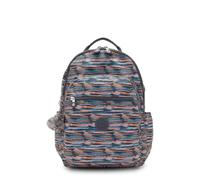 Kipling Seoul Zaino per Laptop 27L, Adatto per Laptop 15", Nylon Idrorepellente, Zaino da Giorno Leggero per Scuola & Viaggio con Tasche Organizer, Spallacci Comodi - Mineral Stripes